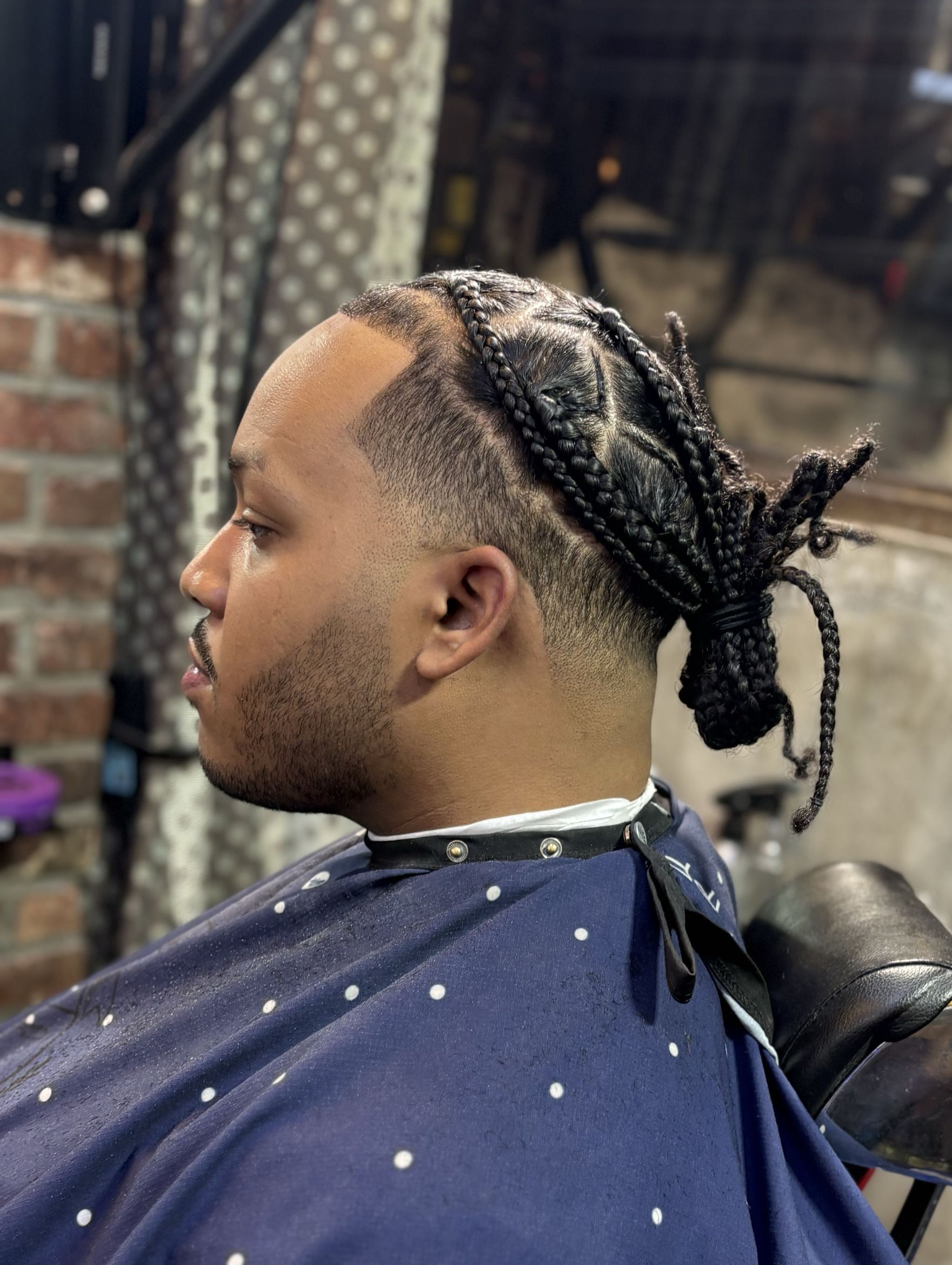 Close-up of fresh cut detail at CrisBarberNYC, Lower East Side